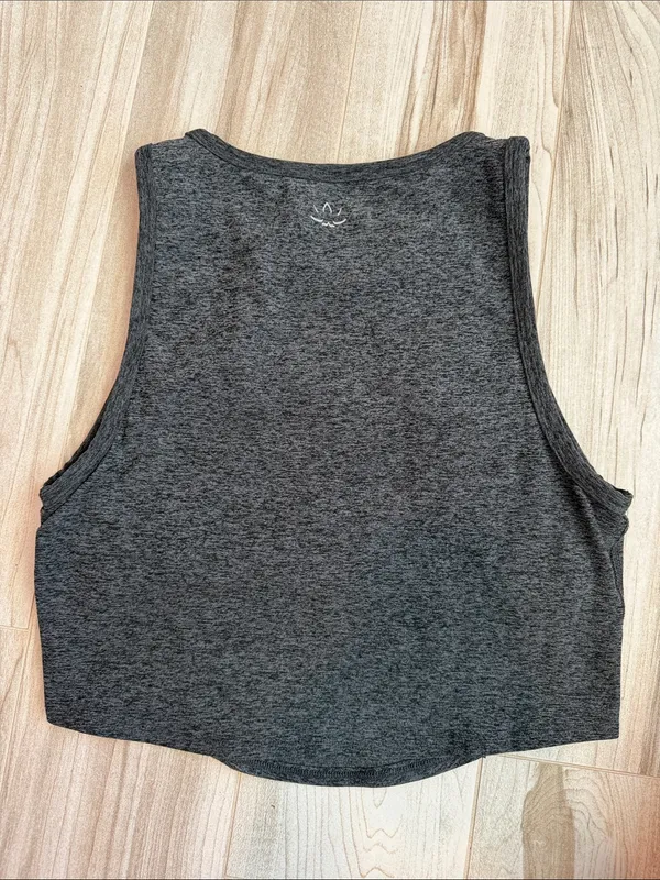 Beyond Yoga Grey Cropped Tank Active Medium - Image 3