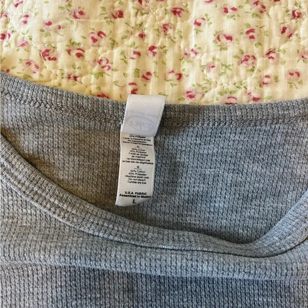 Next Level Apparel Grey thermal shirt - Image 4
