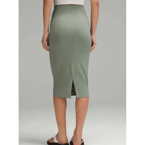 Lululemon‎ Align High-Rise Midi Skirt Sage Green Nulu Athletic Yoga Skirt Size 6 - Image 2
