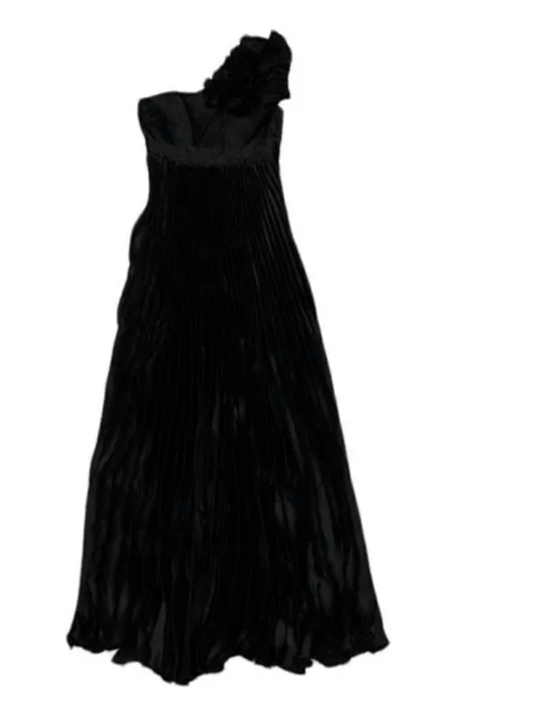 Lulu's One Shoulder Black Maxi Dress(Size XS) - Image 3