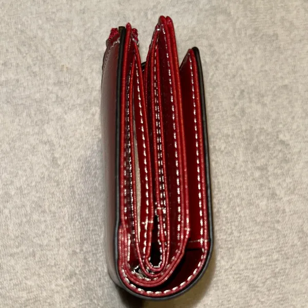 Chic Burgundy Leather Wallet Red - Image 4