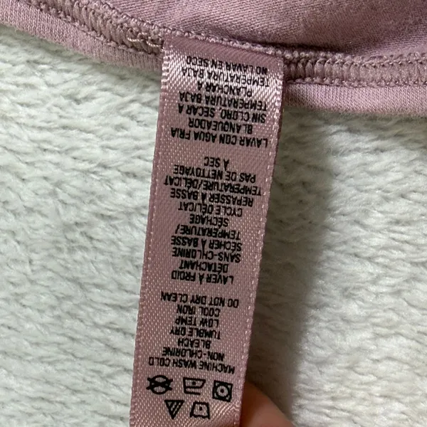SKIMS Cotton Jersey Long Sleeve Square Neck Top Dusty Rose Mauve Small - Image 6