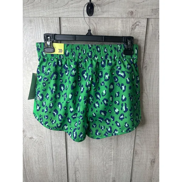 All In Motion XS Green Blue Leopard Print Active Lined Shorts - Image 2