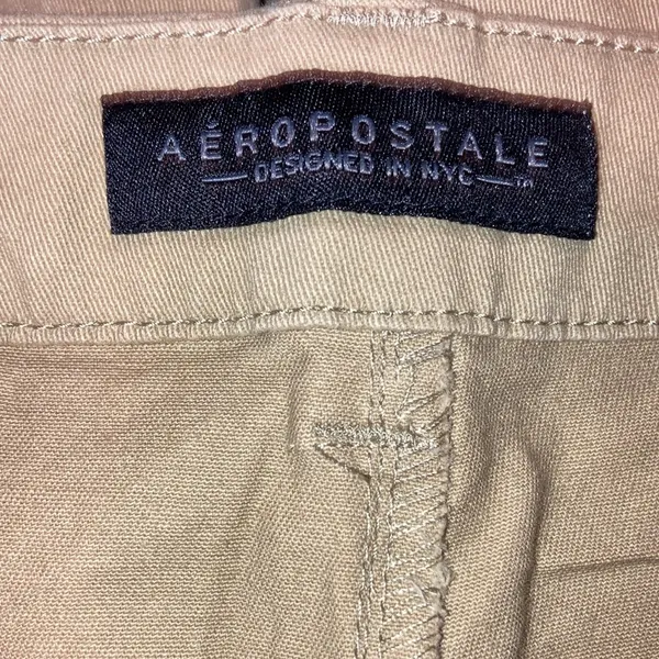 AEROPOSTALE Khaki Pants Women’s Size 4 Short Low Rise Skinny Pants Khaki Chinos - Image 9