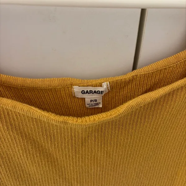 Garage mustard yellow ribbed crop top #garage #ribbed - Image 2