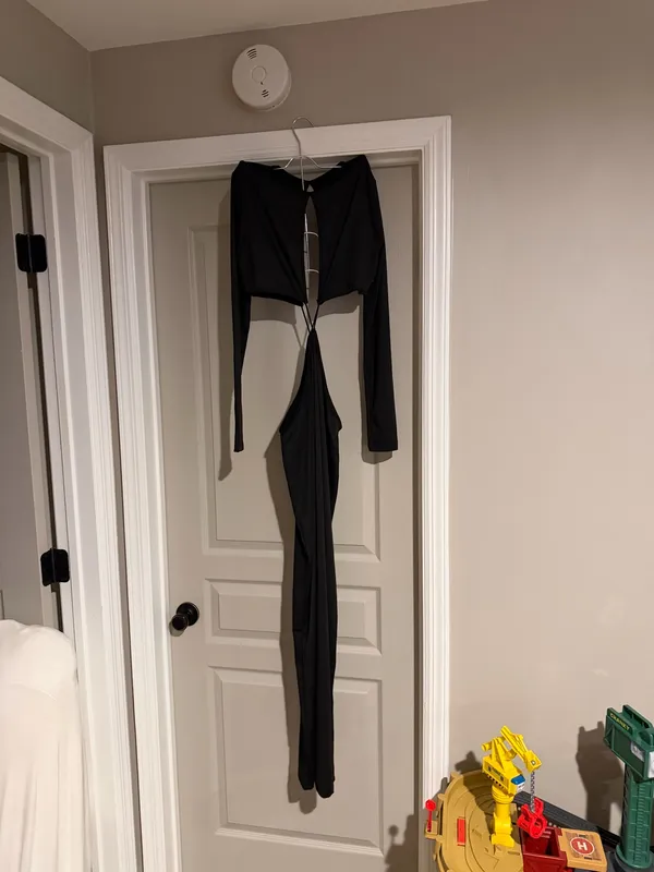 Black long sleeved cut our dress - Image 3