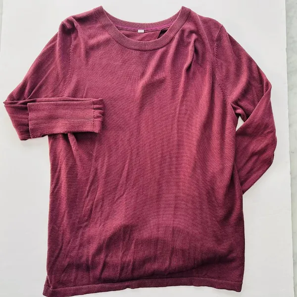 Lululemon Bring It Backbend Sweater Redwood Size 14 Cashmere Blend $118 Keyhole - Image 3