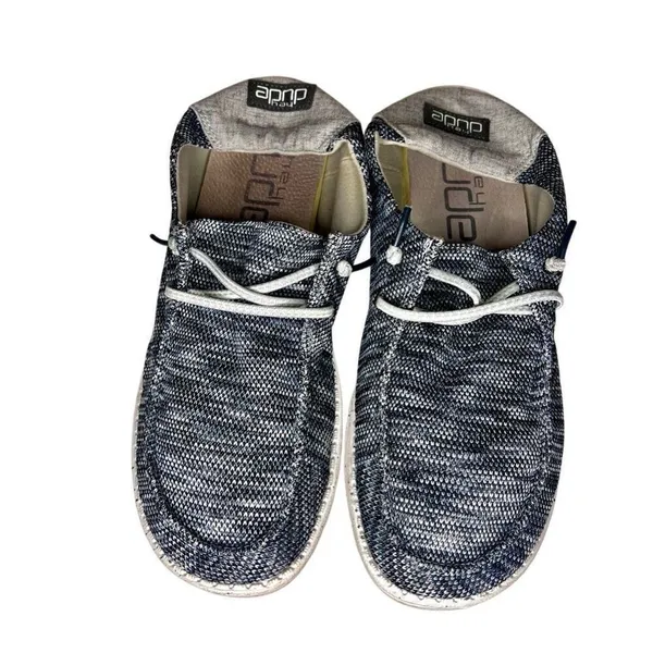 Hey Dude Shoes Womens Sz 11 Wendy Sox Gray Slip On Mocs Sneakers Fabric Flats - Image 2