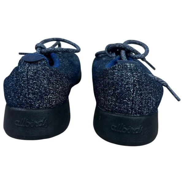 Allbirds Wool Runners Marled Knit Sneakers Navy Blue Sustainable Comfort Size W7 - Image 4