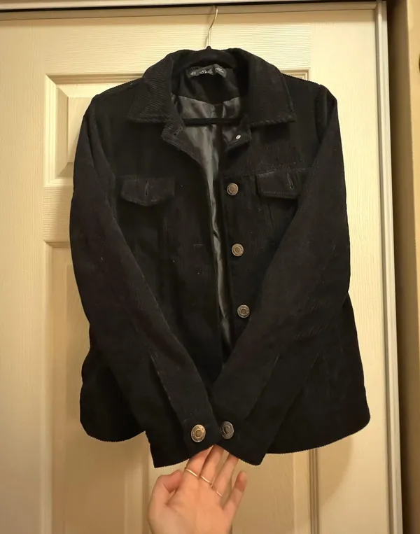 K Zell Corduroy Jacket Black - Image 4