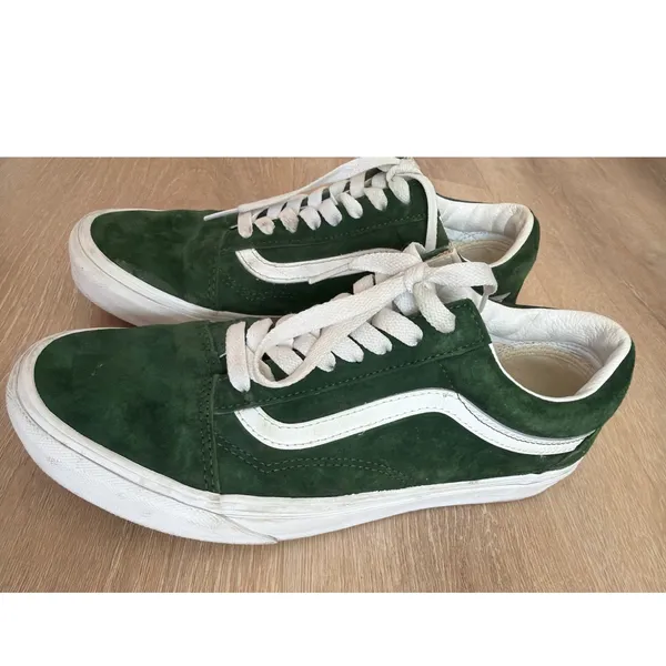 Vans Old Skool Pig Suede Dark Green Shoes Women's 9.5 Men's 8 - Image 4