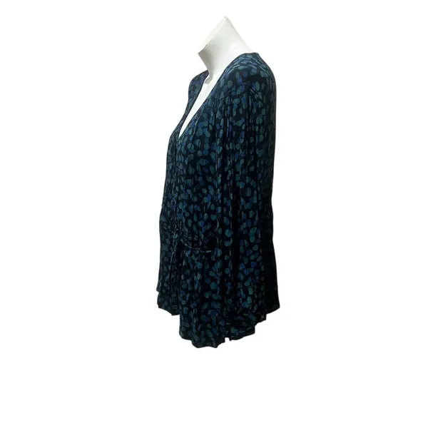 Free Assembly Women's 2XL Polka Dot Pleated Shoulder Wrap Blouse - Image 2