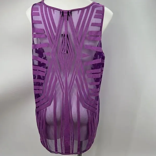 Worthington purple sheer sleeveless tank XL - Image 8