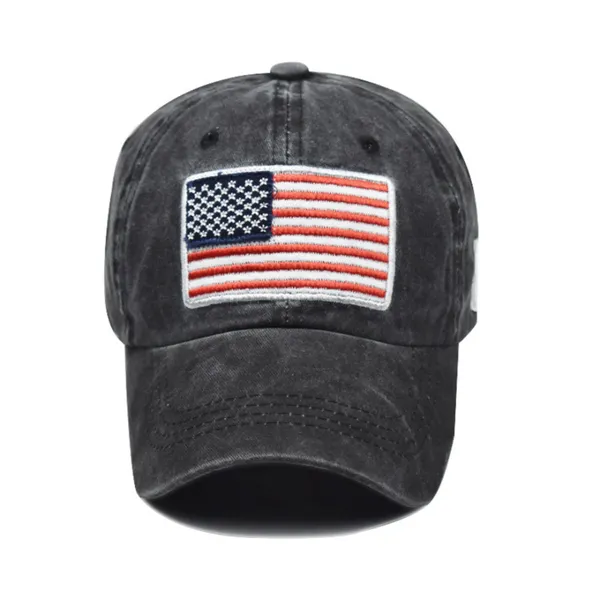 Black American Flag USA Baseball Cap - Tactical Army Cotton Casual Hat - Image 6