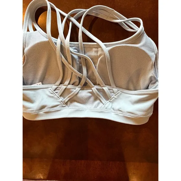 Athleta Sports Bra Women Small Blue Strappy Lattice Back Yoga Running Athleisure - Image 10