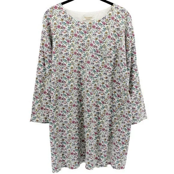 Vintage Victoria's Secret Gold Label Floral Cottagecore Sleep Shirt/Dress S - Image 2