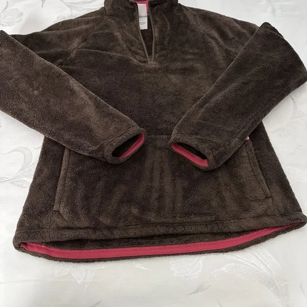 The North Face Size-L/G Womens Brown Fleece 1/4 Zip‎ Pullover Jacket - Image 12