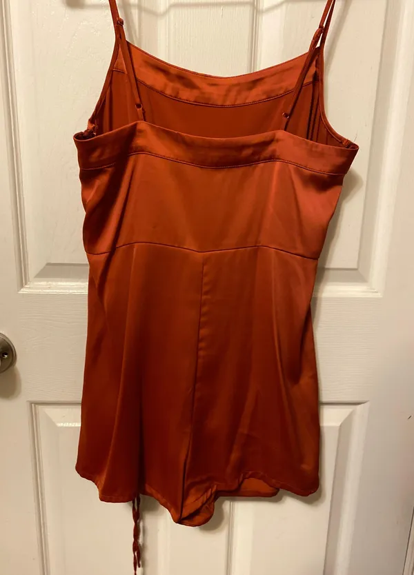 Urban Outfitters Red/Orange Romper Dress - Image 2