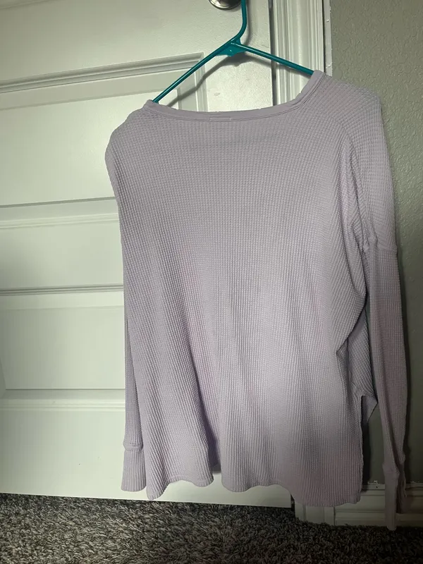 Aerie Waffle knit purple top - Image 2