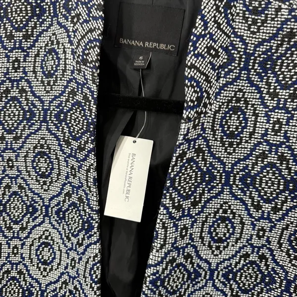 Banana Republic Women’s 6 Black Blue Blazer Jacket New - Image 2