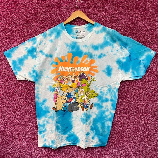 Nickelodeon Best Of Blue/white tie dye Tshirt size 1XL - Image 3