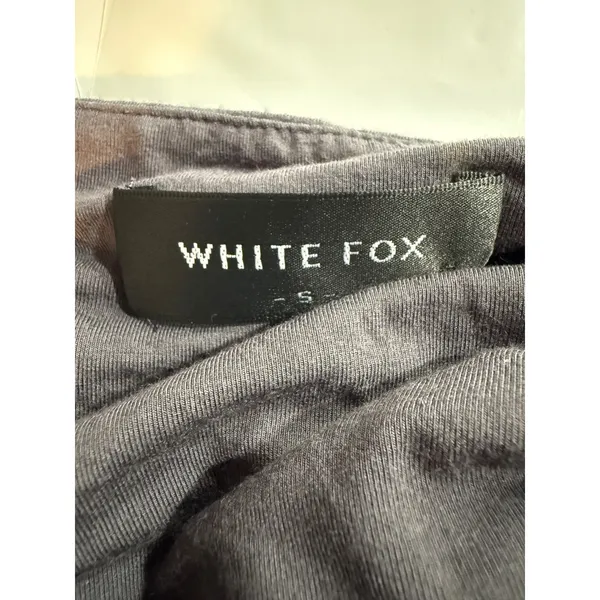 White Fox Charcoal Gray Modal Cowl Neck‎ Draped Tank Top Small 3162 - Image 3