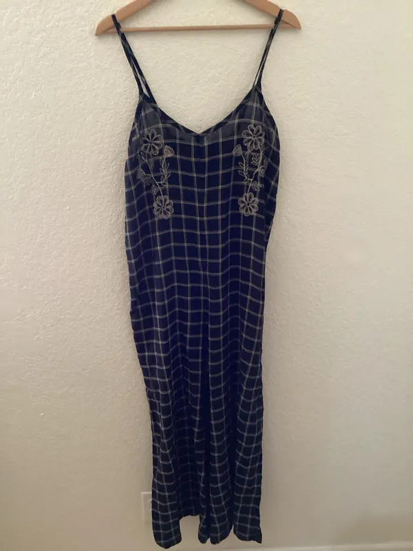 World Market Cotton Embroidered Wide leg Jumpsuit - Image 2