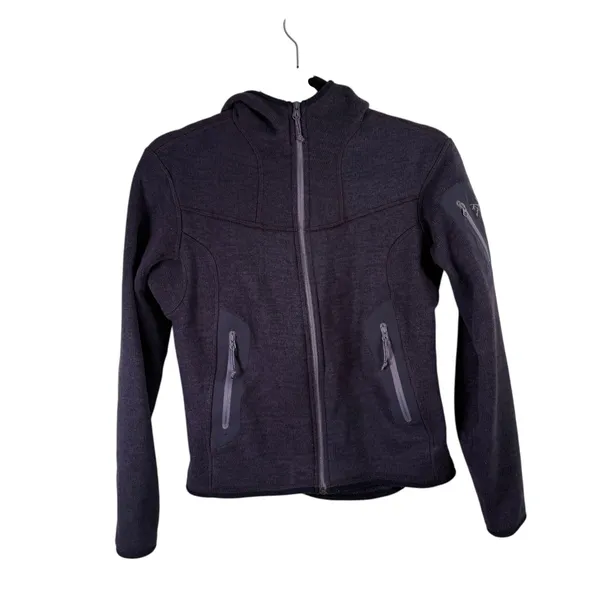 Arc'teryx Covert Hoodie Purple Fleece Jacket Full Zip Outdoor Gorpcore Womens Sm - Image 2