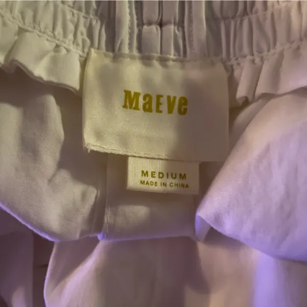 Maeve Off-Shoulder Relaxed Fit White Poplin Top Tantira size M - Image 10