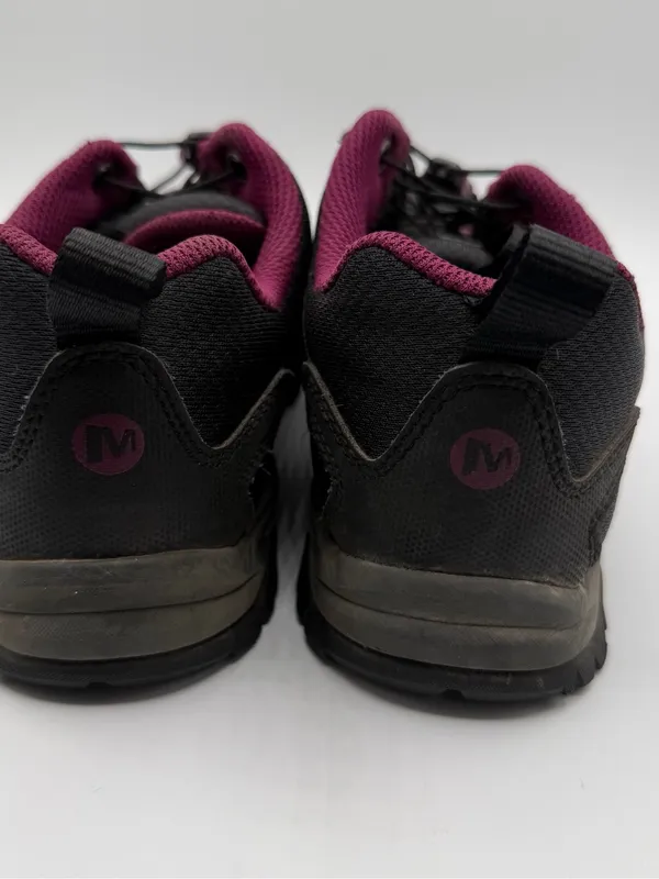 Merrell Fullbench Womens 6 Composite Toe Work Shoes Black Purple Slip Resistant - Image 4