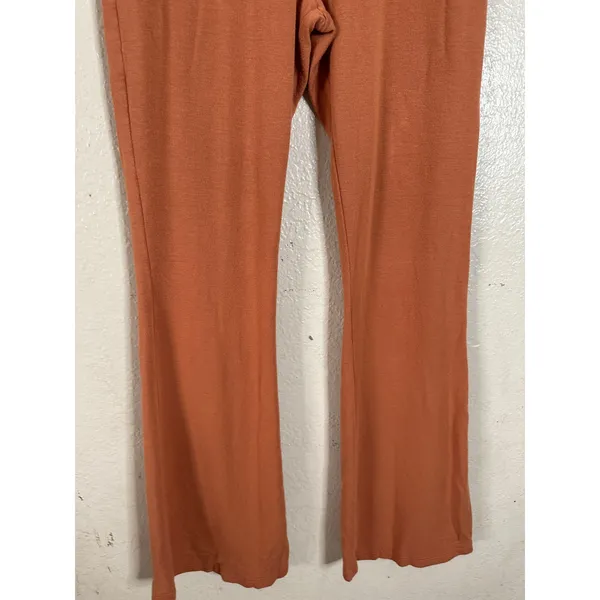 Split59 Raqel High Waisted Fleece Flare Pant in Rust Womans Medium - Image 8