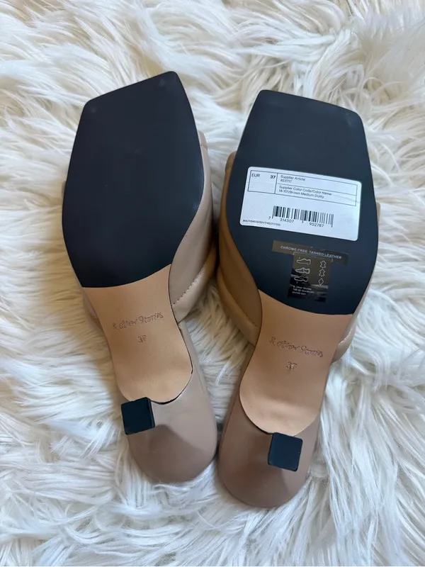 & Other Stories square toe kitten heel slides - Image 7