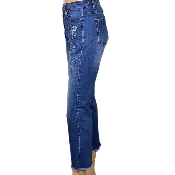 DESIGUAL EXOTIC Celana jeans- Pakaian Jadi Wanita- floral appliqué Size 30 EUC - Image 9