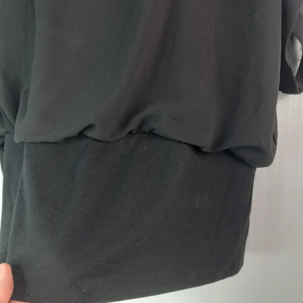Joseph A XL Sheik Tank With Sheer Over Layer Women's Top Plus In Black Funeral - Image 7