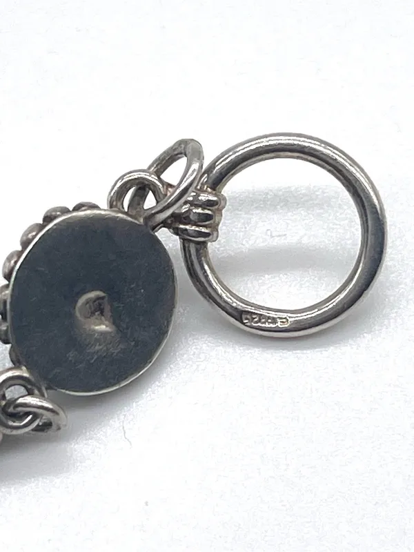 Turquoise Stone 925 Sterling-Style Toggle Bracelet - Women Jewelry - Image 3