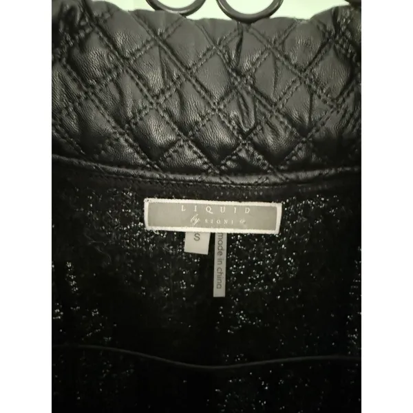 Liquid‎ by Sioni Artsy Funky Whimsical Goth Boho Punk Sweater Cardigan Jacket S - Image 3