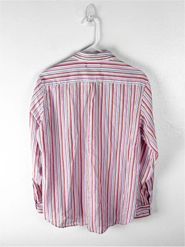 XIRENA Jordy 100% Cotton Striped Long Sleeves Button Down Top Size Small - Image 2