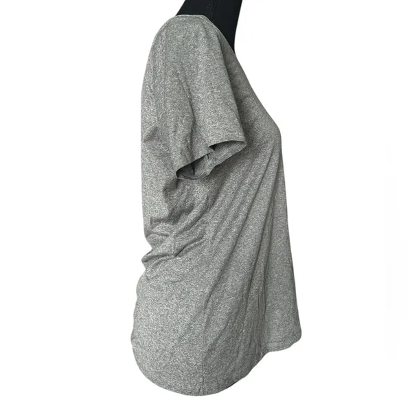 Casual Comfy Stretch Nike Women's Classic Dri-fit Gray Short Sleeve Gym T-Shirt - Image 7