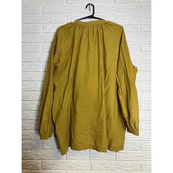 Free People mustard yellow oversized‎ long sleeve top 100% cotton women's medium - Image 11