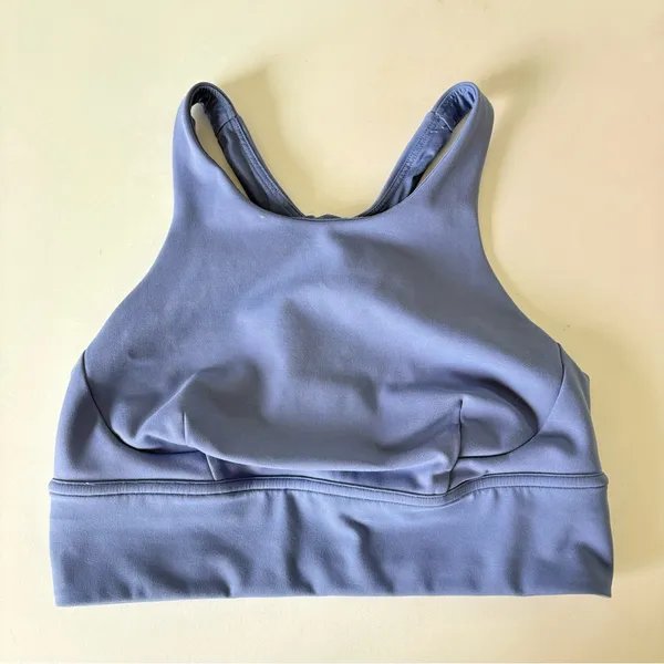 Lululemon Women’s Blue Wunder Train Long Line Bra Sports Bar Athletic Top Size 8 - Image 4