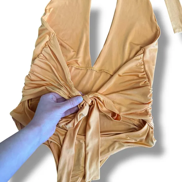 Out From Under Halter Bodysuit Peach Apricot Women’s Size M Urban Outfitters‎ - Image 5