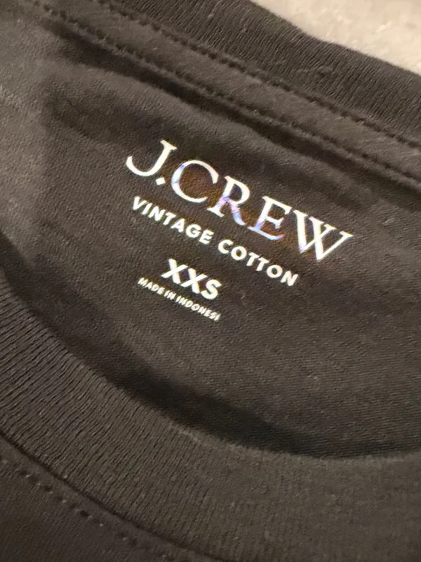 NWOT J. Crew Size XXS Black Vintage Cotton Short Sleeve Crew Neck Tee Shirt - Image 8