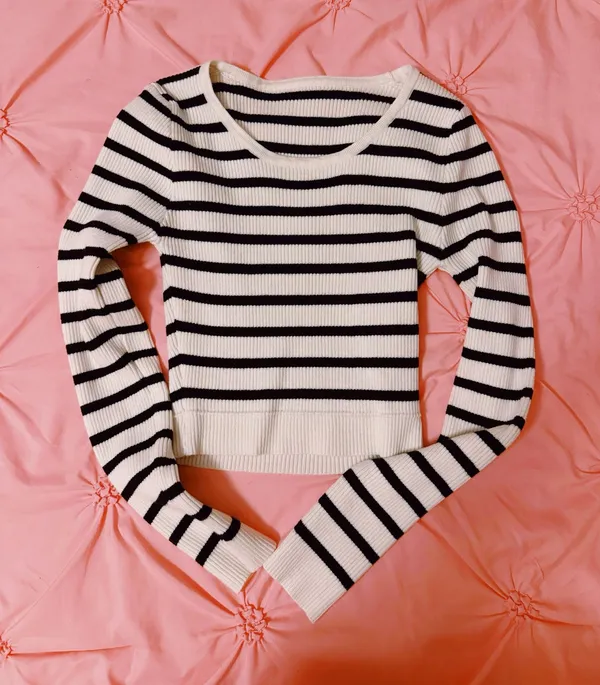 striped crop top Multiple - Image 2