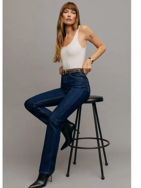NWT $178 Reformation Jax High Waist Straight Leg Jeans 28, SENECA - Image 3