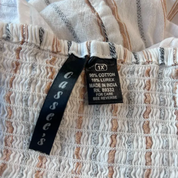 Maxi Dress Layered Smocking Cottage Y2K Peasant Boho Summer SZ XL Cassee's - Image 8