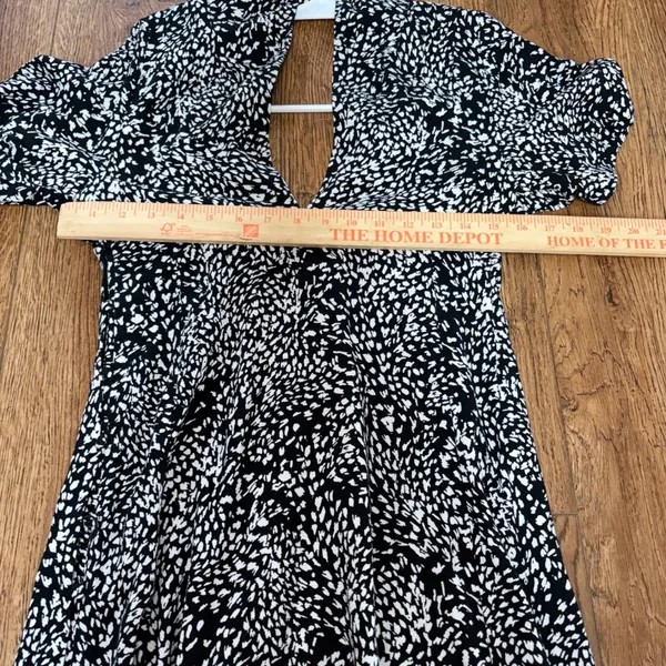 Free People Womens S Looking Love Black Casual Short Sleeve V-Neck Midi‎ Dress - Image 10