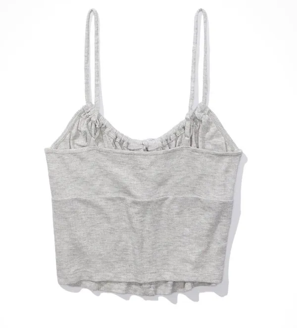 American Eagle Cropped Tie-Front Corset Cami - Image 3