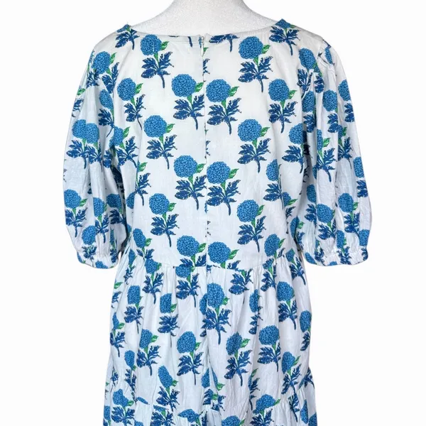 THML Short Sleeve Blue‎ Floral Mini Dress Sz S - Image 5