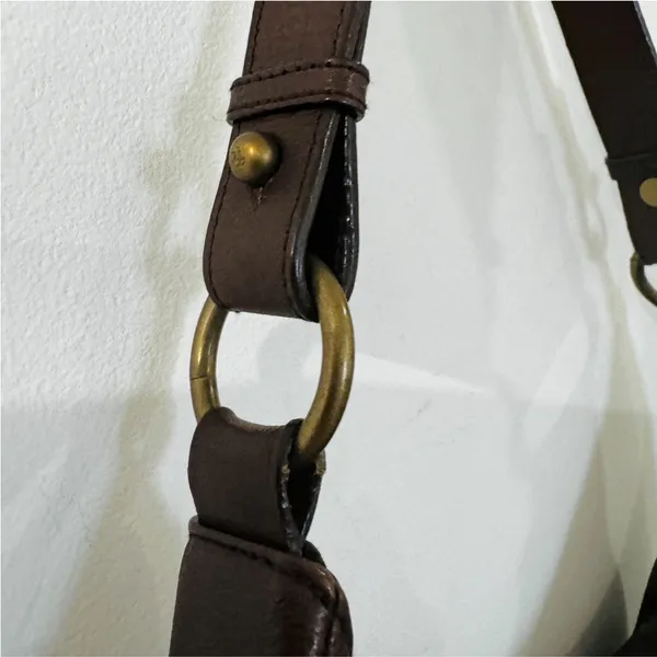 Ralph Lauren brown leather woven Y2K small shoulder bag - Image 5