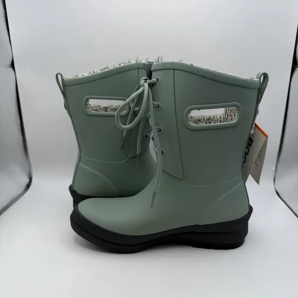 Bogs Amanda II‎ Lace 537823 Rain Boots Women's Sz 6 Jade Waterproof Comfort - Image 6